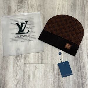Louis Vuitton Checkered Brown and Black Men's Hat